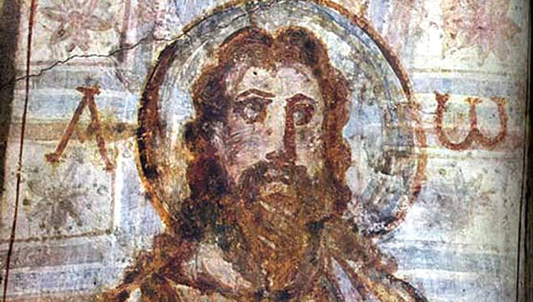 Le Christ selon une fresque des catacombes