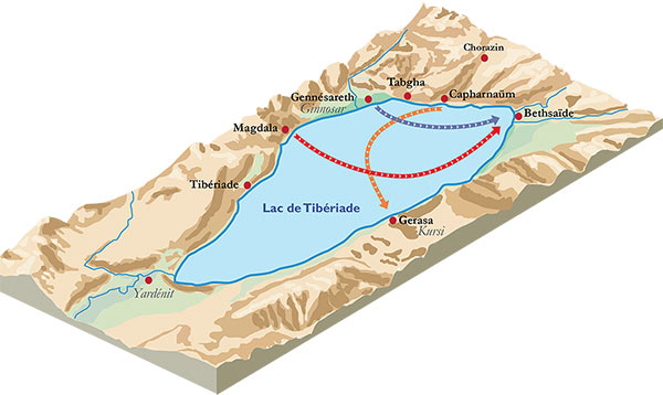 Plan du lac et de ses environs
