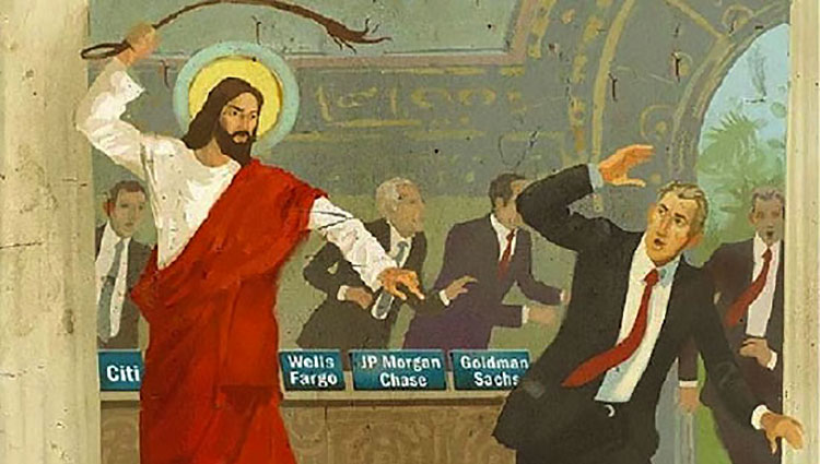 Jesus and bankers